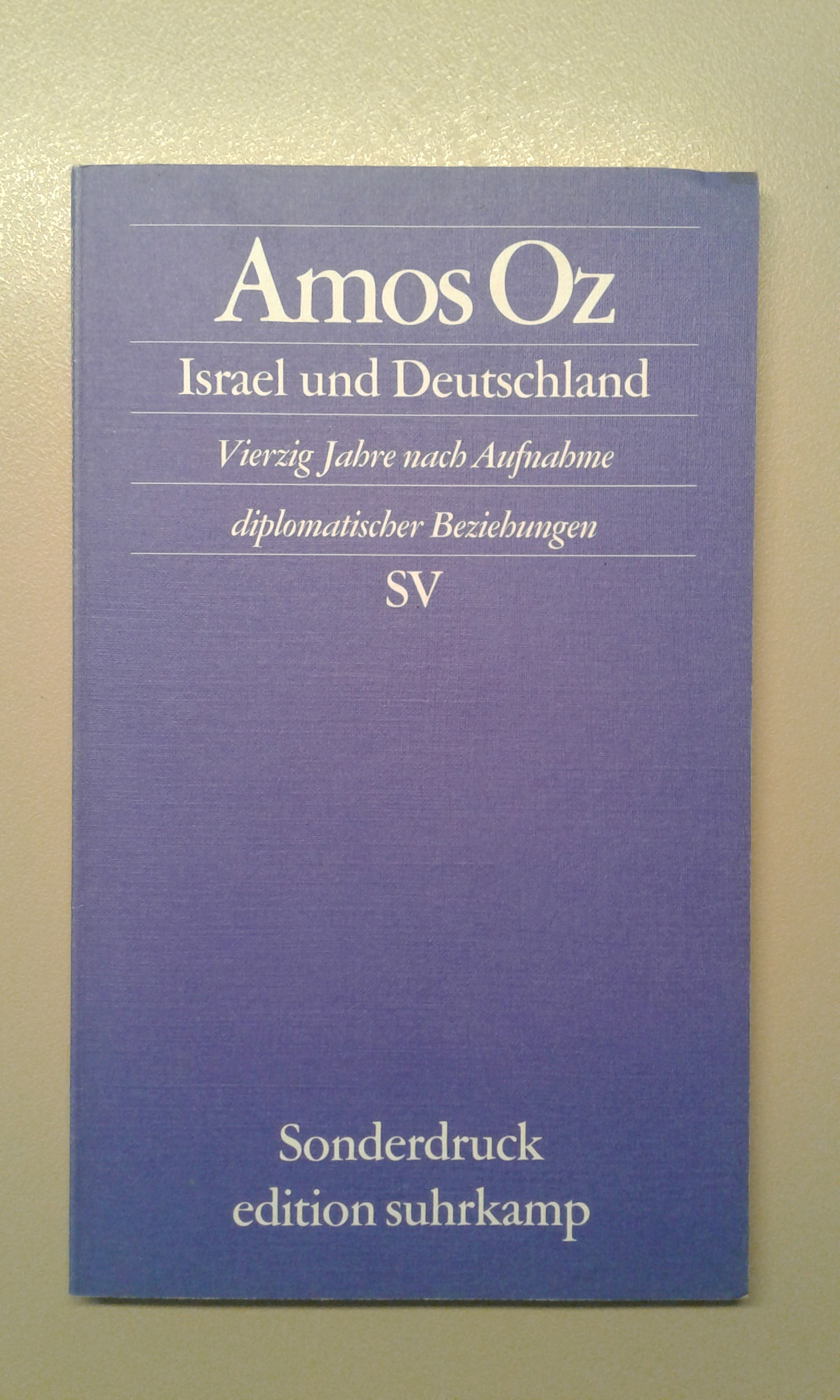 ?Oz, Israel und Deutschland.